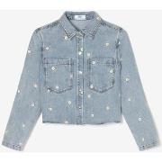 Veste enfant Le Temps des Cerises Veste saorigi en jeans bleu clair br...