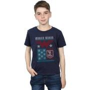 T-shirt enfant Dc Comics Justice League Movie Wonder Woman Flag