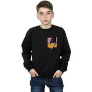 Sweat-shirt enfant Dessins Animés Daffy Duck Face Faux Pocket