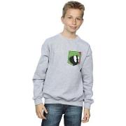 Sweat-shirt enfant Dessins Animés Marvin The Martian Face Faux Pocket