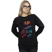 Sweat-shirt Marvel Captain Space Text