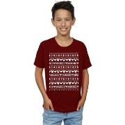 T-shirt enfant Disney Mickey And Minnie Christmas Fair Isle