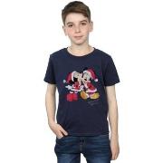 T-shirt enfant Disney Mickey And Minnie Christmas Kiss