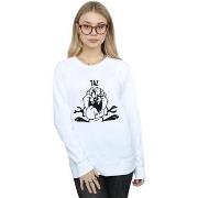 Sweat-shirt Dessins Animés Taz Large Head