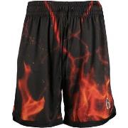 Short Nytrostar Shorts With Flames Red Print