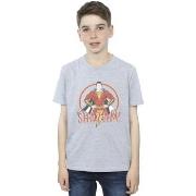 T-shirt enfant Dc Comics Shazam Retro Circle Distressed