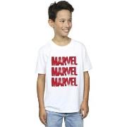 T-shirt enfant Marvel Red Spray Logos