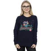 Sweat-shirt Disney Lilo And Stitch Aloha Christmas