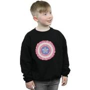 Sweat-shirt enfant Marvel Captain America Flowers Shield