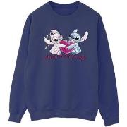 Sweat-shirt Disney Lilo And Stitch Ohana Heart With Angel