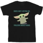 T-shirt enfant Disney The Mandalorian Does Not Listen