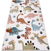 Tapis Rugsx Tapis FUN Dino pour enfants Dinosaures crème 160x220 cm