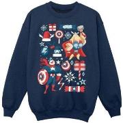 Sweat-shirt enfant Marvel Thor And Captain America Christmas Day
