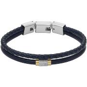 Bracelets Fossil Bracelet homme double rang bleu