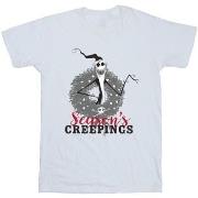 T-shirt Disney The Nightmare Before Christmas Seasons Creepings Wreath