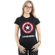 T-shirt Marvel Captain America Shield Text