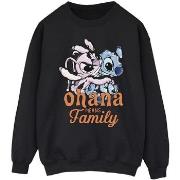 Sweat-shirt Disney Lilo And Stitch Ohana Angel Hug