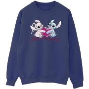 Sweat-shirt Disney Lilo And Stitch Ohana Heart With Angel