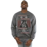 Sweat-shirt Disney Christmas Vader Head Fair Isle