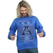 Sweat-shirt Disney Christmas Vader Head Fair Isle