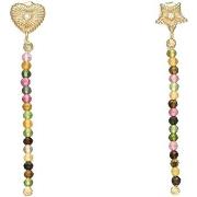 Boucles oreilles Orusbijoux Boucles D'oreilles Argent Doré Pendantes C...