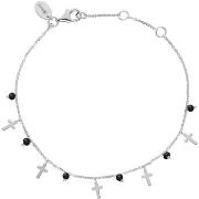 Bracelets Orusbijoux Bracelet Argent Rhodié Motif Croix Et Pierres Spi...