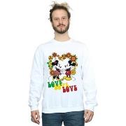Sweat-shirt Disney Mickey And Minnie Mouse Hippie Love