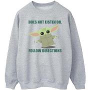 Sweat-shirt Disney The Mandalorian Grogu Does Not Listen