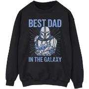 Sweat-shirt Disney Mandalorian Best Dad Galaxy