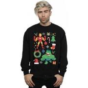 Sweat-shirt Marvel Iron Man And Hulk Christmas Day