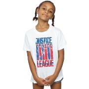 T-shirt enfant Dc Comics Justice League Movie Team Flag