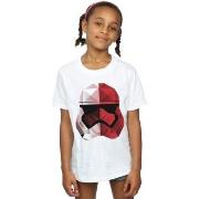 T-shirt enfant Disney The Last Jedi Stormtrooper Red Cubist Helmet