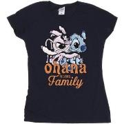 T-shirt Disney Lilo And Stitch Ohana Angel Hug