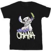 T-shirt enfant Disney Lilo And Stitch Ohana Graffiti