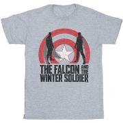 T-shirt Marvel The Falcon And The Winter Soldier Shield Silhouettes