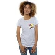 T-shirt Dessins Animés Lola Bunny Face Faux Pocket