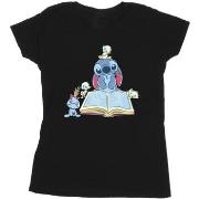 T-shirt Disney Lilo Stitch Reading A Book