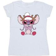 T-shirt Disney Lilo Stitch Angel Reindeer