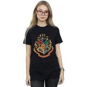 T-shirt Harry Potter Hogwarts Crest Gold Ink