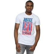 T-shirt Dc Comics Justice League Movie Team Flag