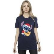 T-shirt Disney Lilo And Stitch Christmas Love Biscuit