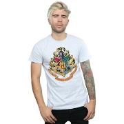 T-shirt Harry Potter Hogwarts Crest Gold Ink