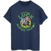 T-shirt Marvel St Patrick's Day Captain America Luck