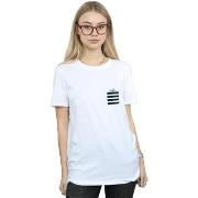 T-shirt Dessins Animés Taz Stripes Faux Pocket