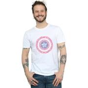 T-shirt Marvel Captain America Flowers Shield