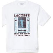 T-shirt Lacoste T-SHIRT RELAXED FIT IMPRIMÉ RENÉ BLANC