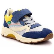 Baskets enfant Kickers BASKETS RUNRUN BLEU JAUNE