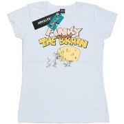 T-shirt Animaniacs Pinky And The Brain Cheese Head