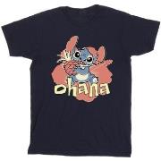 T-shirt Disney Lilo And Stitch Ohana Pineapple