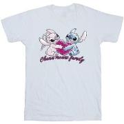 T-shirt Disney Lilo And Stitch Ohana Heart With Angel